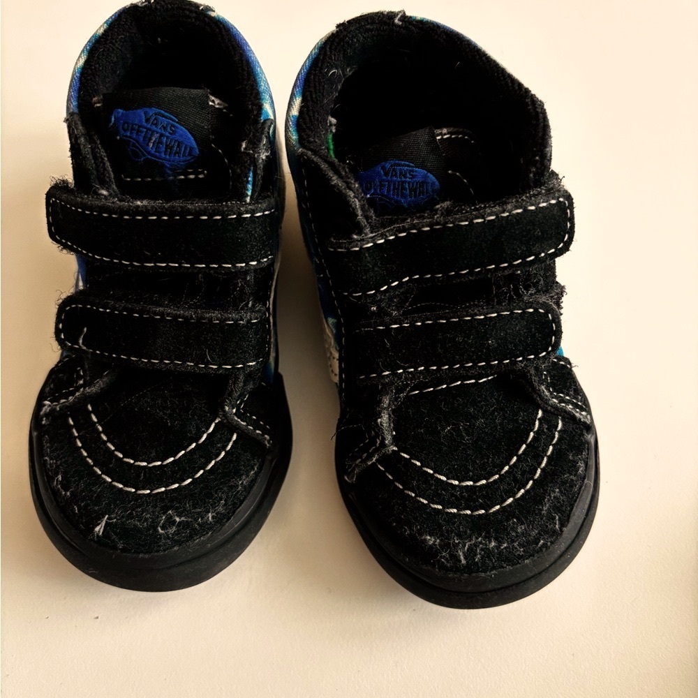 Vans Kids Black and Blue Sneakers